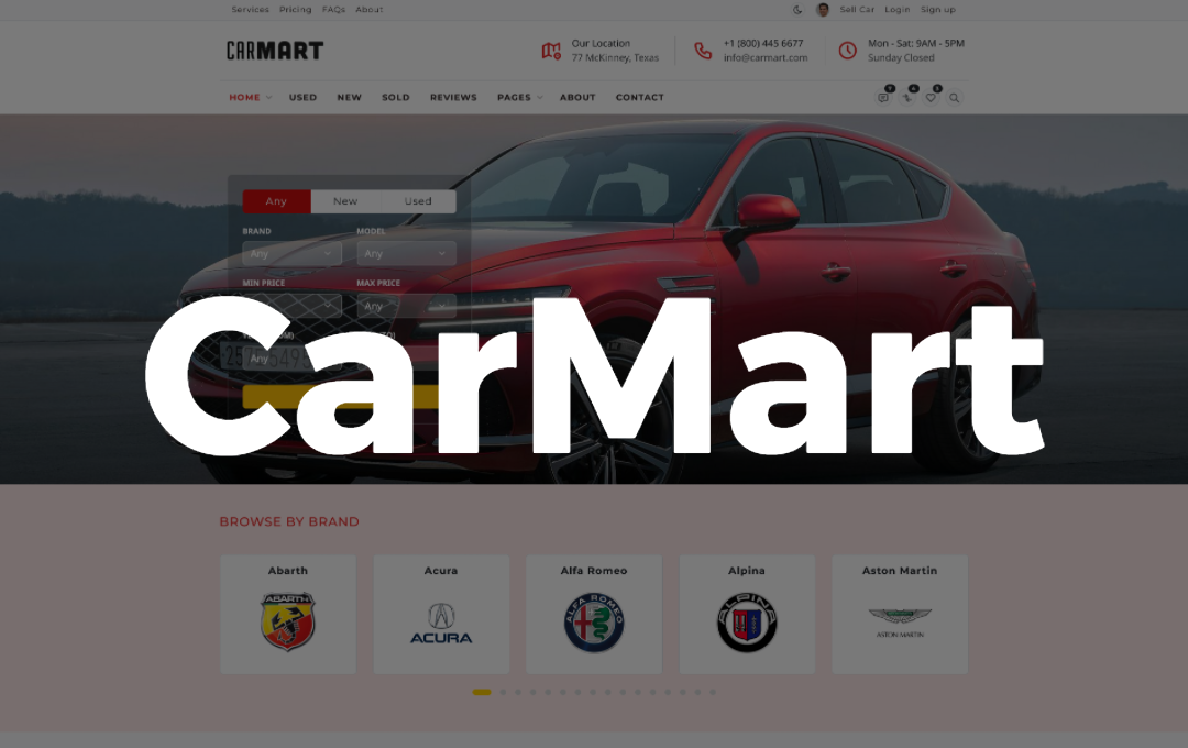 CarMart – Automotive Bootstrap 5 Template